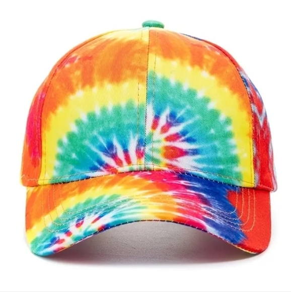 NWOTie Dye Baseball Cap Outdoor Unisex Colorful Sun Protection Sun Hat For Adul - Picture 1 of 4